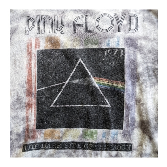 Pink Floyd Dark Side of the Moon Oversized Distressed Tie-Dyed Tee - Picture 4 of 14